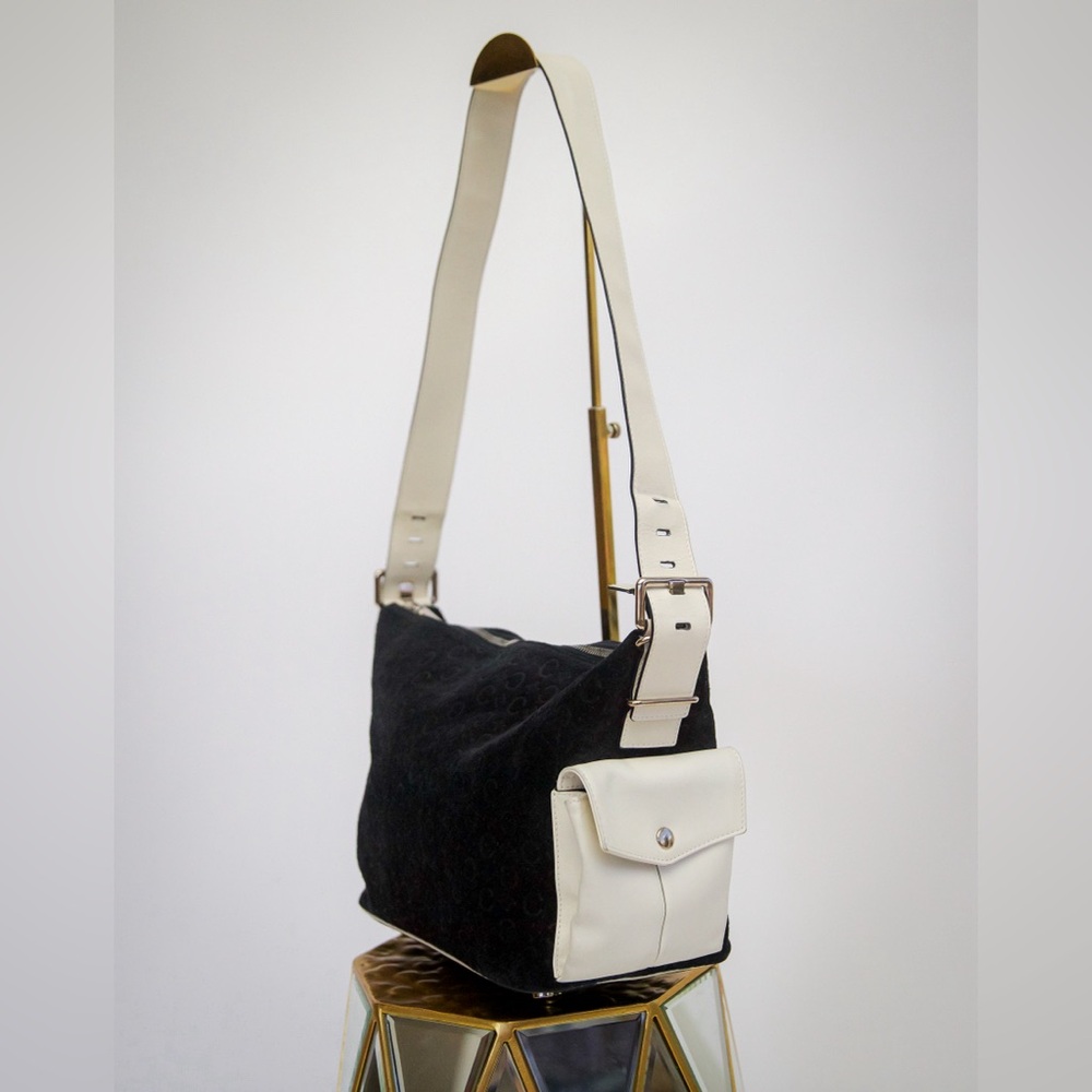 Celine Black and Ivory Crossbody Bag